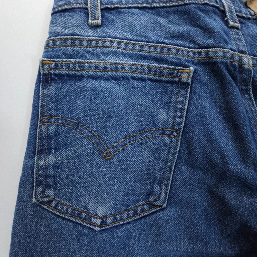VTG Y2K Levi 517 Mens 32x24 Blue Orange Tab Straight Leg Jeans USA Made Fade